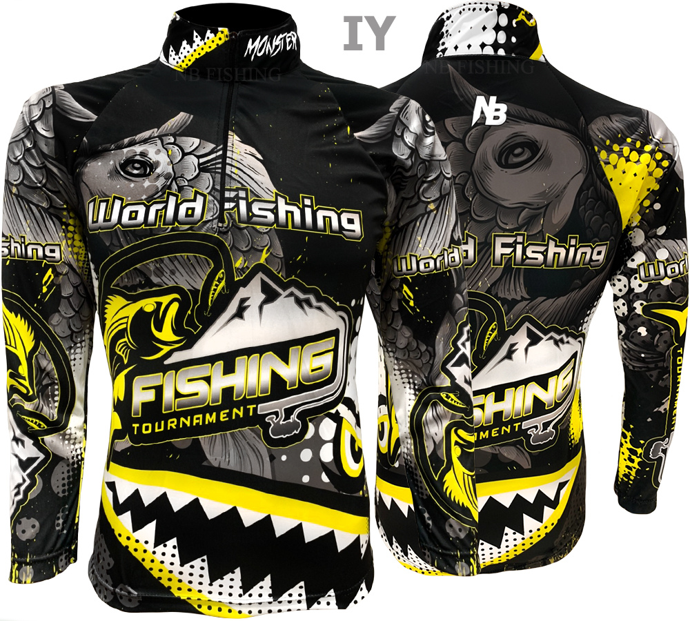 เสื้อตกปลา Yellow Monster World Fishing ป้องกันแสงUV ไซส์ L (เปลี่ยนขนาดโซส์ได้)