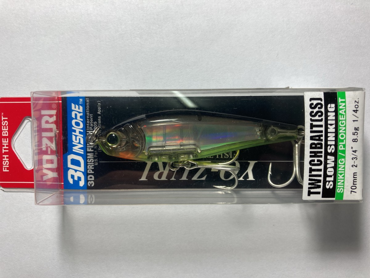 +++ เหยื่อ Yo-Zuri 3D Inshore Twitchbait สี Black Silver Chart ของใหม่ +++