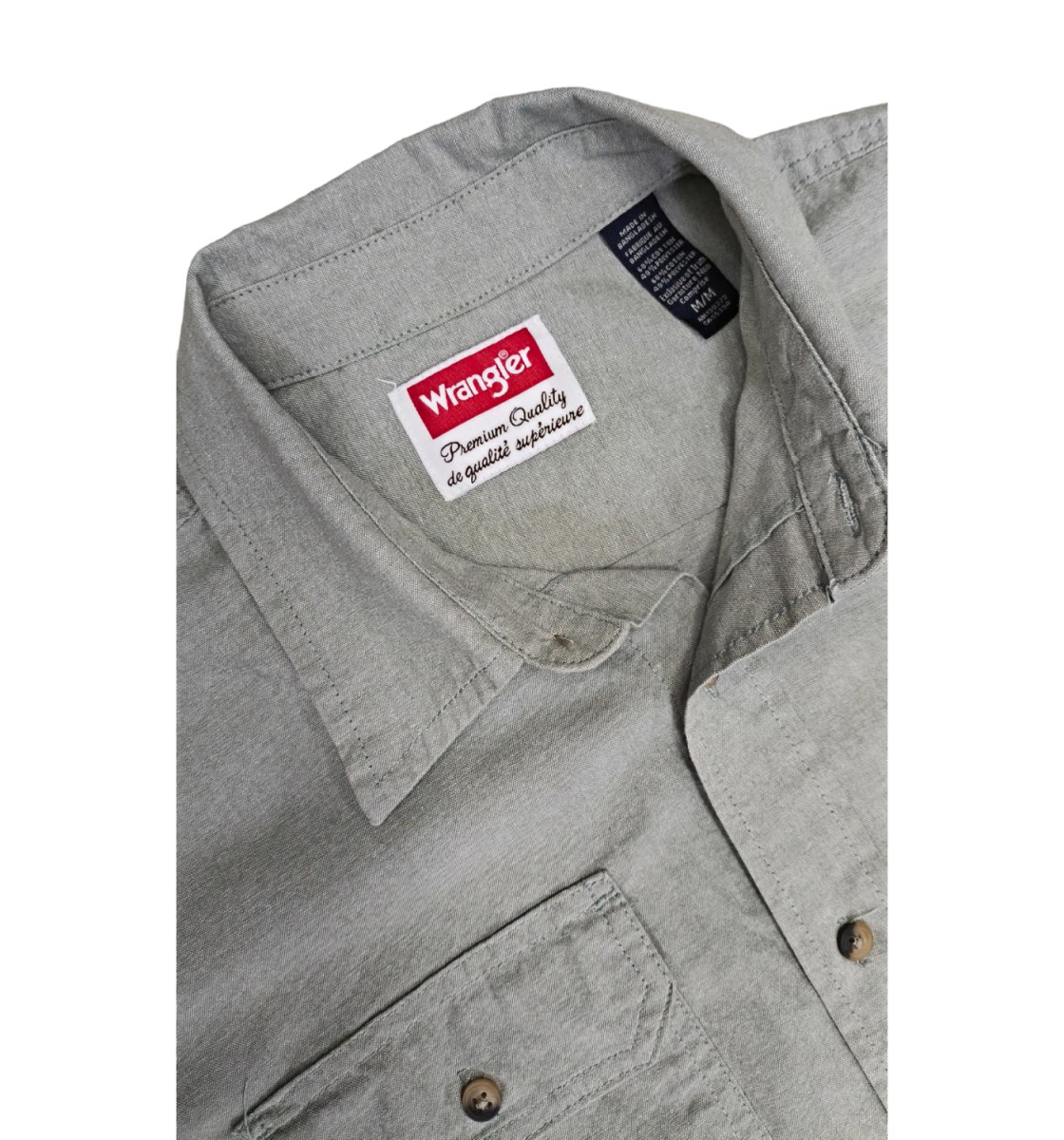 เสื้อเชิ้ตแขนสั้น Wrangler made in BANGLADESH อก46