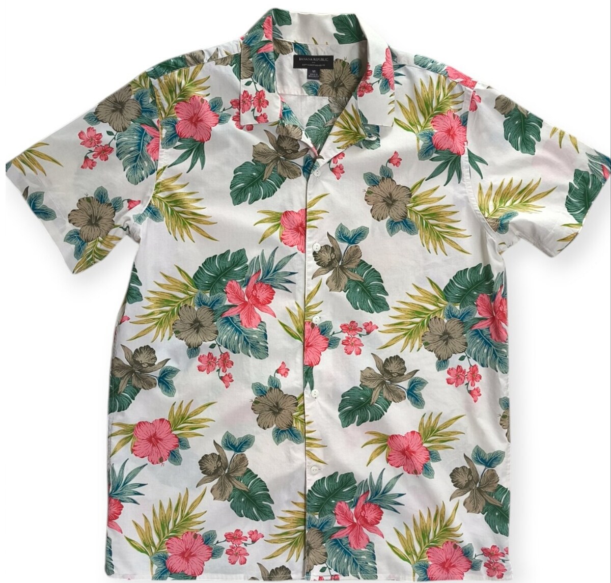 BANANA Republic ลายฮาวาย เชิ้ตแขนสั้น อก46นิ้ว
