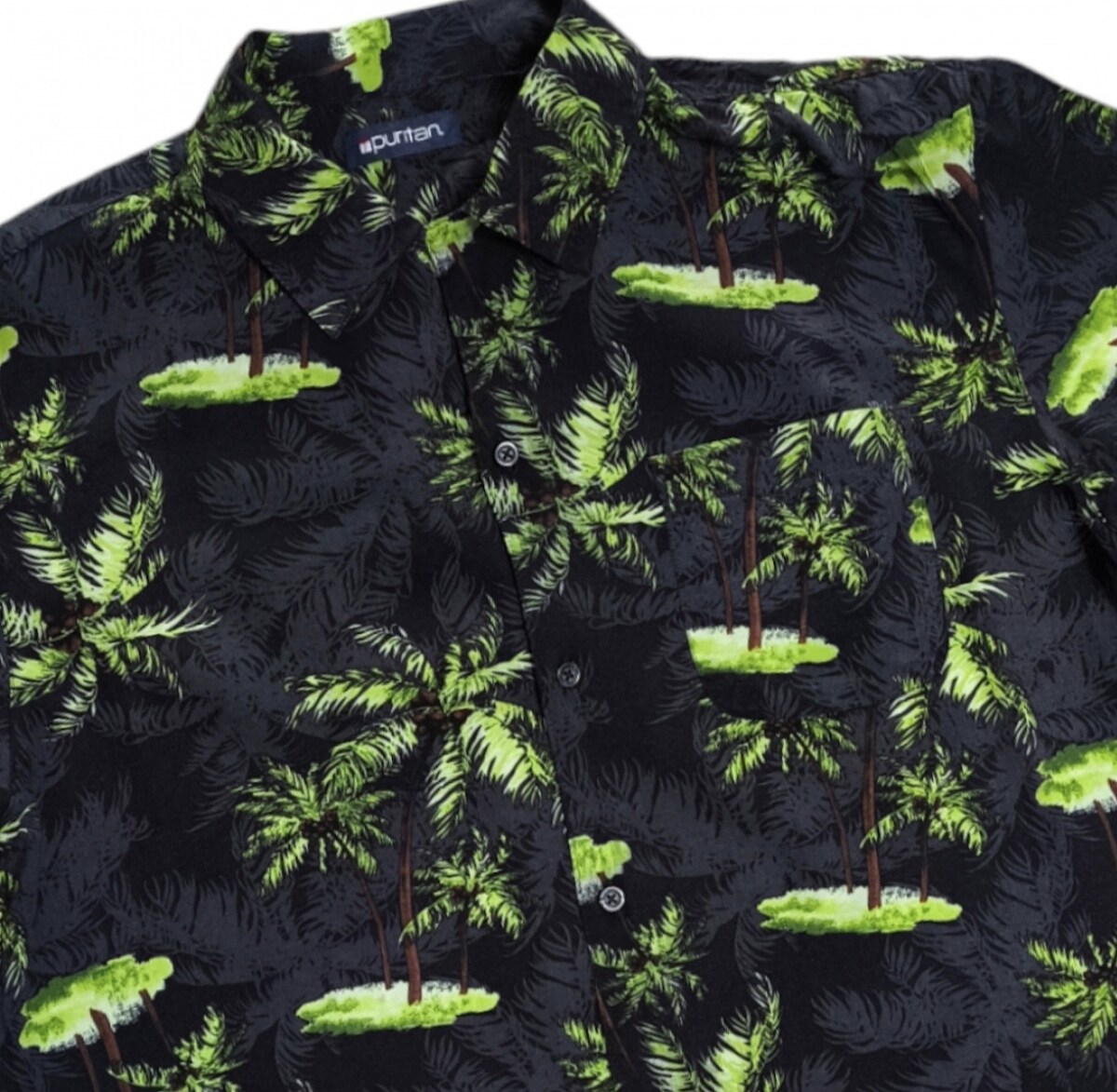 PURITAN เชิ้ตแขนสั้น ผ้าRayon ใส่สบายมาก 46นิ้ว