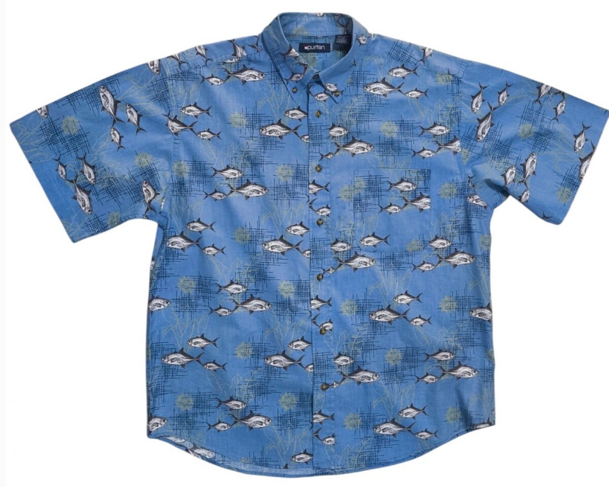 Puritan Shirt Fish in Bangladesh กระดุมลายกะ