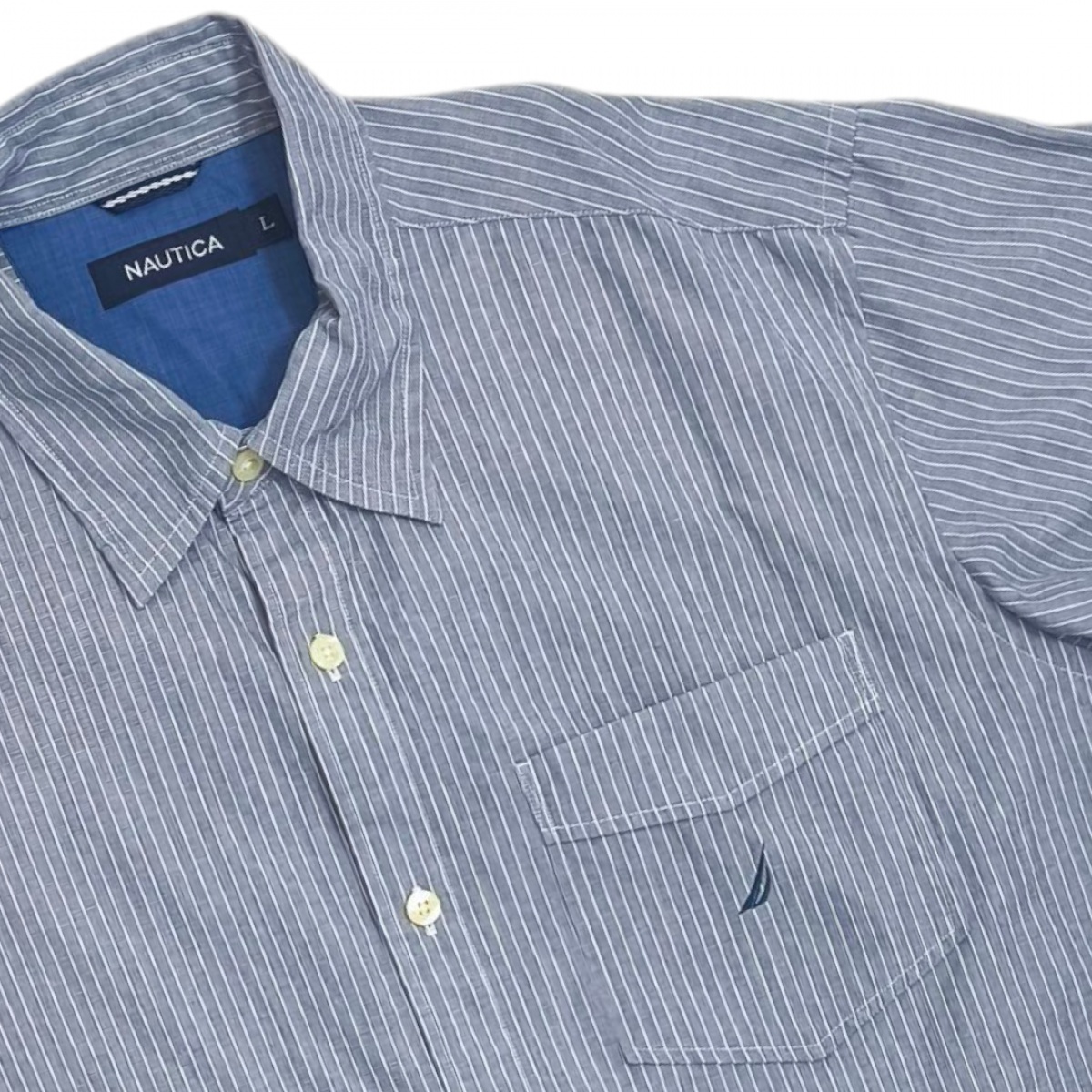 NAUTICA เชิ้ตแขนยาว สภาพใหม่มาก อก46นิ้ว  