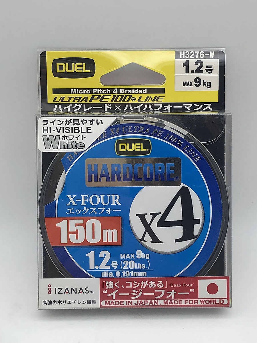 สาย PE DUEL HARDCORE X4 ULTRA PE 100%   20LB #PE1.2 , 150m