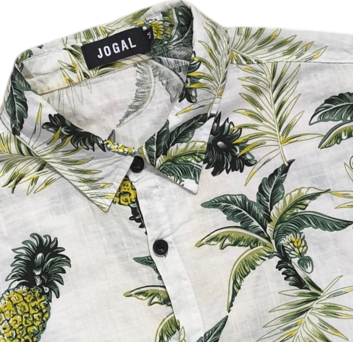 JOGAL SLIM FIT พายสับปะรดผ้าบาง เชิ้ตแขนสั้น Size  ( อก 44