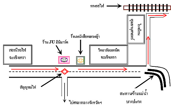 น้ากระดี่ได้น้ำครับ มาถึงสถานีรถไฟแปดริ้วแล้ว ดูแผนที่ ไม่มีหลงครับ