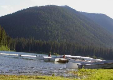 We rented a canoe out for fishing in the Lighting Lake