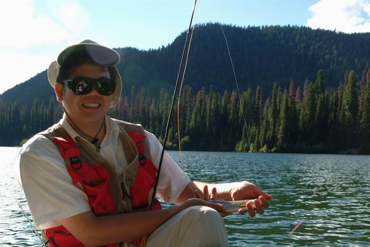 I fished for three hours, did not get any bite.  We tried everything from earthworm to fly fishing. 
