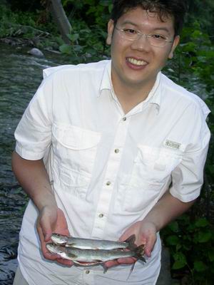We kept two trout for a BBQ dinner at the camp site