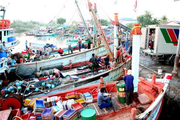 เรืออวน เรือลอบปู กำลังทำงานกันอย่างสนุก สนาน นานๆได้เข้าฝั่งที  :smile: