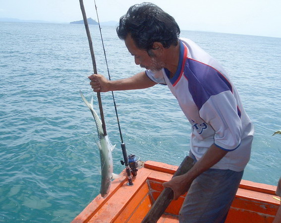 บังชื่ออะไรจำไม่ได้ แต่เป็นน้องชายแท้ ๆ ของบังหนัน เรือการประมง   มาช่วย พาออกทริพนี้ เนื่องจาก บังอ
