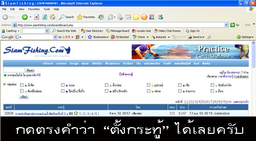 การตั้งกระทู้ในหน้ากระดาน (ให้อาจารย์ดามพ์ ++ น่าน)