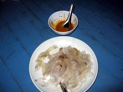 ปลาหมึกหอมสดๆ กับวาซาบิ หวานมันเผ็�