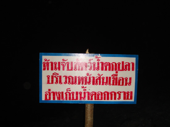 เพราะเจ้าป้าย นี่แหละครับ ที่ทำให้ผม ไม่มีที่ ตีเหยื่อปลอม  เลยต้องไปเล่น เหยื่อสดแก้ขัด ไปพลาง ๆ ..