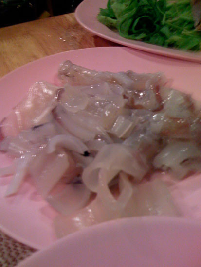 ปลาหมึกสด วาซาบิ