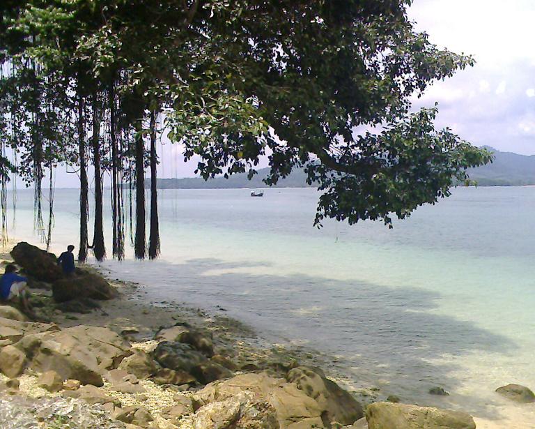 น้ำใสแจ๋ว  ปลาหมึกเข้ามาเล่นถึงริมหาดเลยครับ แต่เราไม่จับมัน ปล่อยให้เป็นธรรมชาติดีกว่า