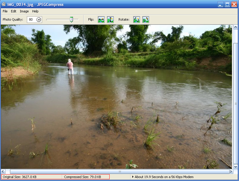 กด ok โปรแกรมก็จ ะทำการ resize ได้ภาพด้านบ