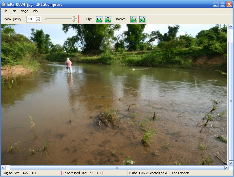 ขั้นตอนต่อมา คือ ปรับขนาดไฟล์ หรือป