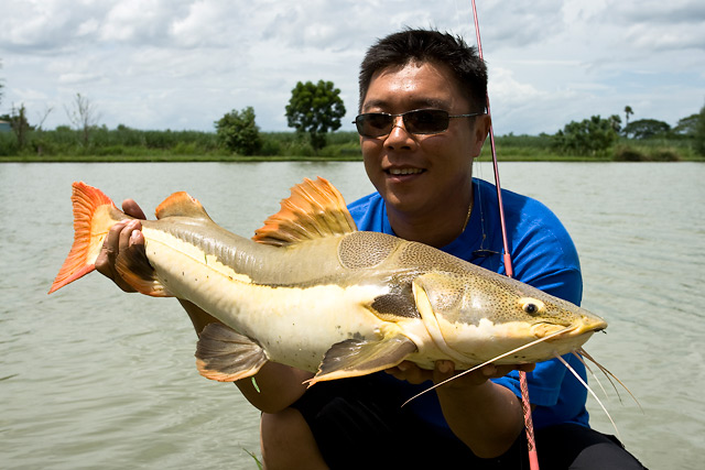 คันเบ็ดของเเด๊กไม่เข้ากับหน้าตาเลย ชมภูจ๋าเลย :grin: