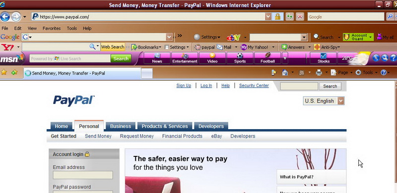 อันนี้แสดงแถบเขียวเวลาเข้าpaypal ถ้าไม่เขียว ปิดหน้าเวปนี้ด่วนๆเช่นกันครับ