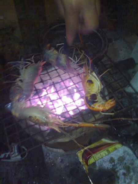 .....ย่างซ่ะเลย....กุ้งแม่น้ำ.....................หอมมั้ยครับ