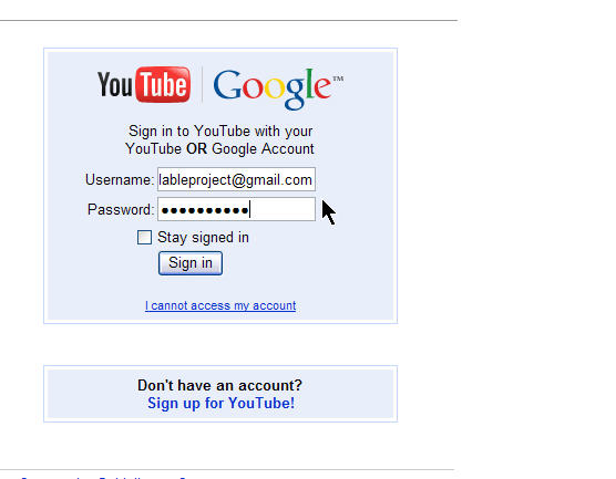 ผมมี gmail อยู่แล้วใส่ ชื่อ และระหัสของ 