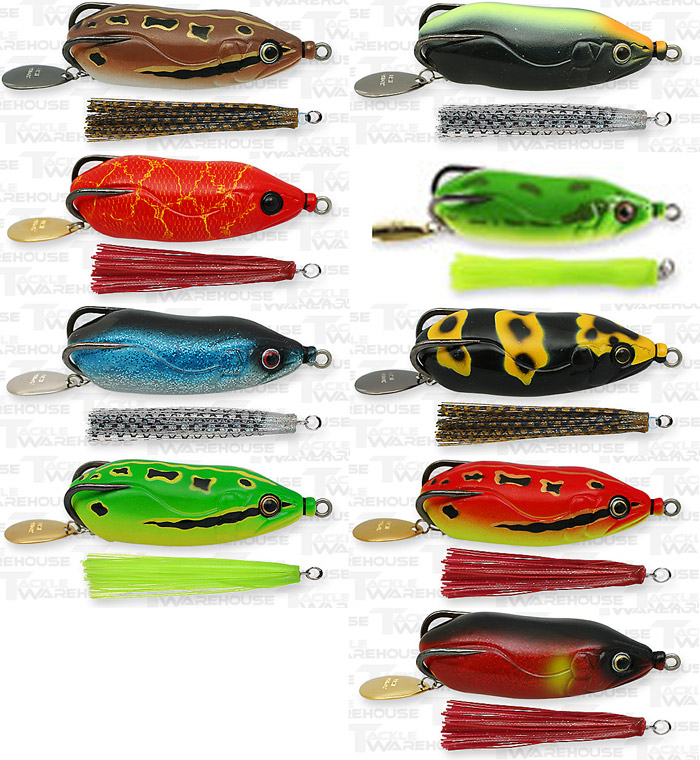 สีต่างๆครับ (จากบนลงล่าง)

แถวแรก
- Brown Frog
- Craw fish
- Ghost Blue Shad
- Green Frog

แ