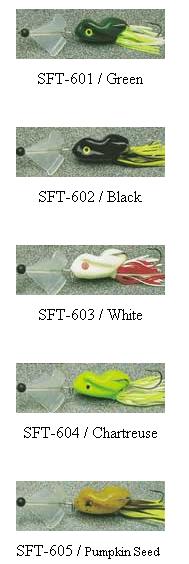  [b]37.Scumfrog - Tunder toad[/b]

ขนาด 55 มม.
หนัก 10 กรัม.
มี 5 สีครับ