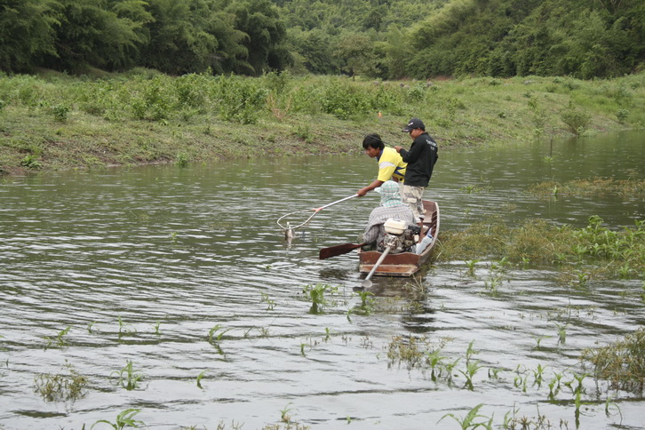 [center] [b]ตัดภาพ ไปที่เรืออีกลำ 




เด็ก ๆ ที่ไปด้วย ลงเรือหาง กันครับ  สนุกกันใหญ่.........