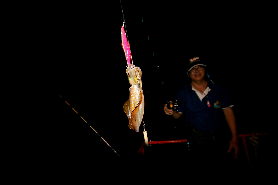 
น้าดั๋ย  ย้ายไปนั่งท้ายเรือ

หมึกห