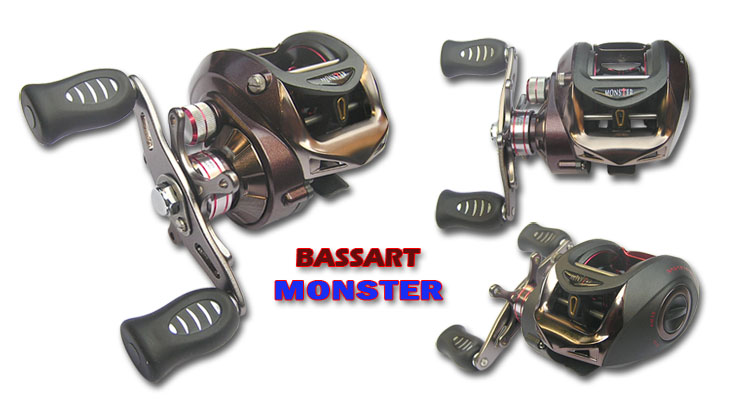  รอกหยดน้ำ BASSART รุ่น MONSTER  เป็นรอก Aluminium เฟรมเดียว ออกแบบโดยนักออกแบบอากาศยาน  Line Guide 