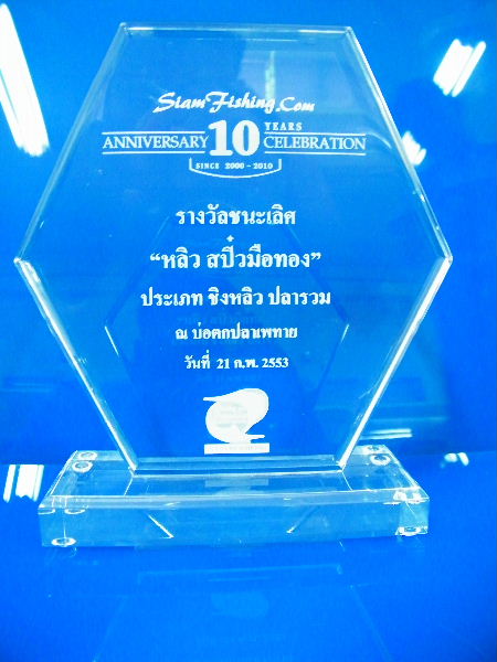 แบบโล่ห์ รางวัล ชนะเลิศ ทั้ง 4 ประเภทครับ

วัสดุ ทำจากอะคลีลิก สีใส 