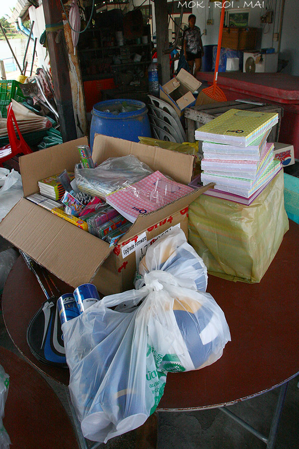 ของที่มีผู้นำมาบริจากให้น้องๆๆที่โรงเรียน