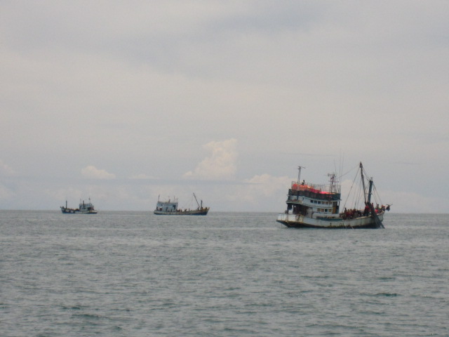 เพียบเลย ไม่ใช่ปลา แต่เป็นเรือ อวนล