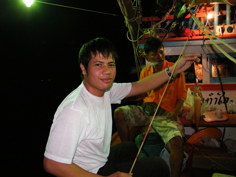 หมึกตัวแรกที่ตกได้ ในชีวิตของกี๊เล