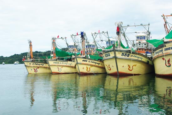 เรือประมงที่ ท่าเรือทับละมุ ใหญ่กว่าทางฝั่งอ่าวไทยหลายเท่าเลย :cool: :cool: :cool: :laughing: :laugh