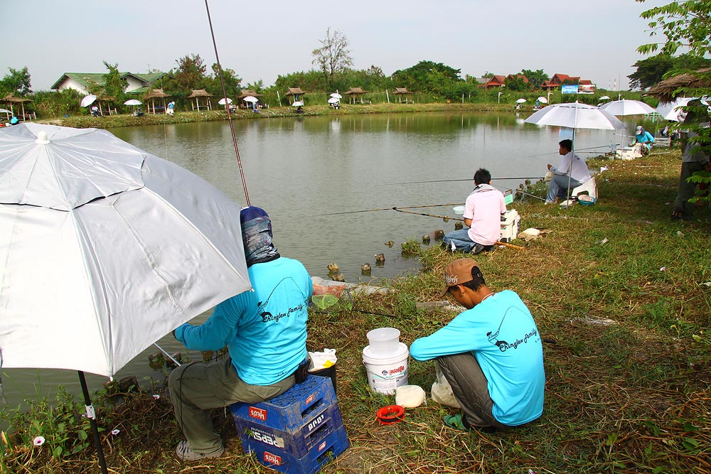 อีกมุม   ด้านตรงข้ามซุ้มกรรมการ..........จ้าวถ้นเตรียมทิ้งระเบิดเรียกปลา  ขอให้มารวมกันด้านหน้าบ้านท