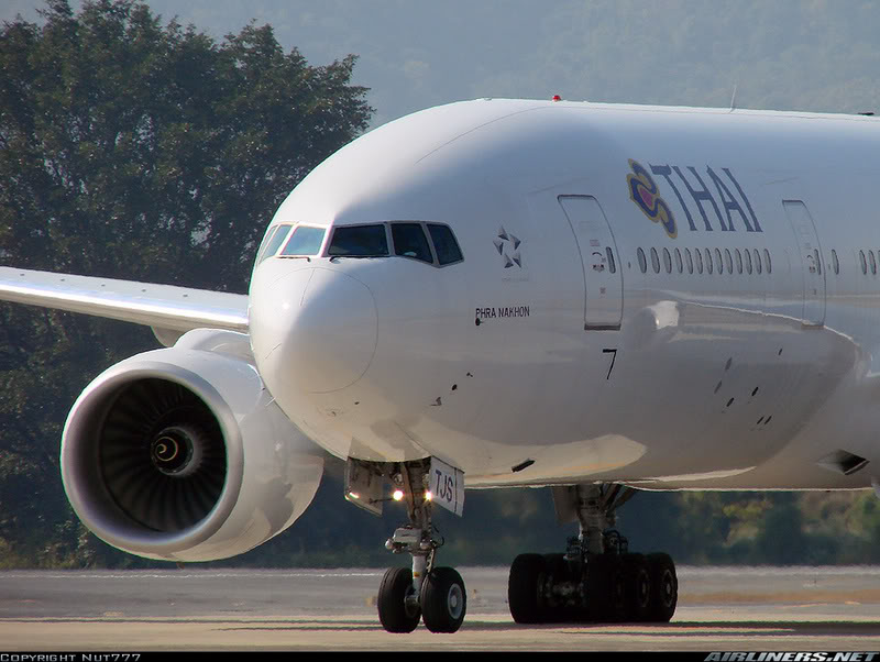 B777-200ER HS-TJS เที่ยวบิน TG110 กรุงเทพฯ - เชียงใหม่ 