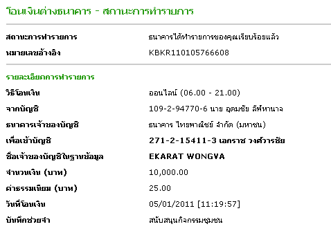 ขอมอบเงินสนับสนุนกิจกรรมของชุมชนปี 2554