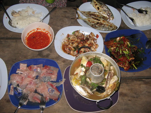 เย็นมากแล้ว เลยพาสาวๆเด็กๆขึ้นฝั่ง