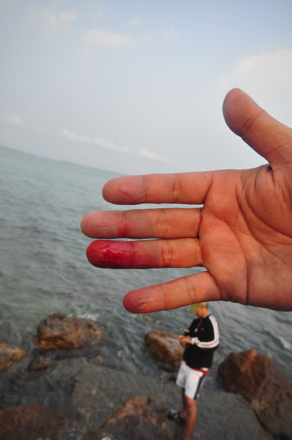  ก่อนกลับบ้านลื่นล้มครับ หินลื่นมาก :cheer: :cheer: