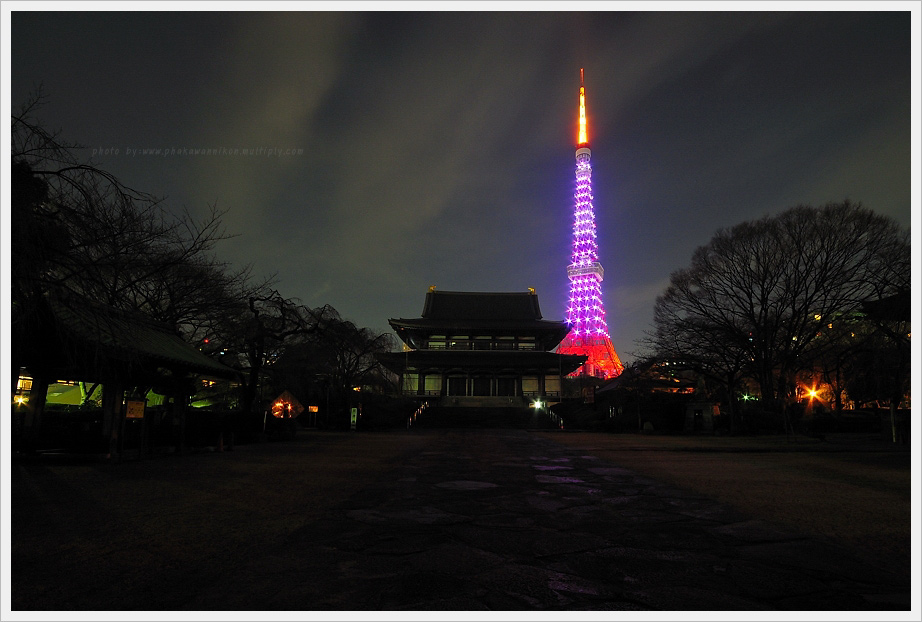 Tokyo Tower ถ่ายตอนหนึ่งทุ่ม(ดูเวลาที่ตั้งในกล้องเป็นเวลาไทย)ที่ญี่ปุ่นสามทุ่มพอดีตั้งค่าที่  F11 Sh