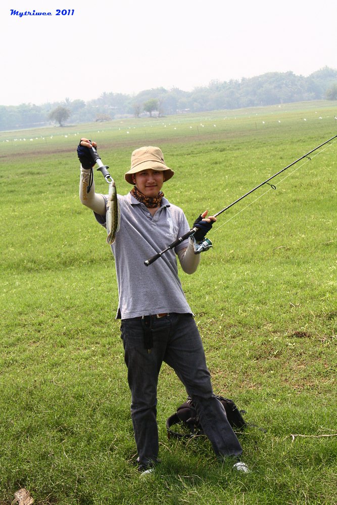 ตีอยู่ซักพักนึงรู้สึกว่าปลามันจะเคี่ยว  ตัดสินเสี่ยงเอาเหยื่อ Zipbait Khamsin ตัวแพงๆออกมาตี ไม่กี่ไ