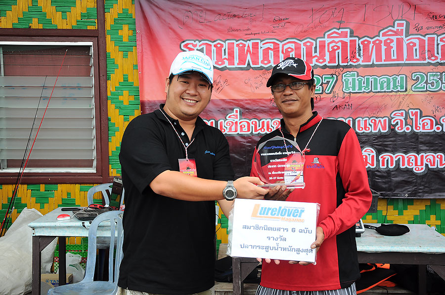  [b]ผู้ที่ได้รางวัลชนะเลิศประเภทปลากระสูบ คือ น้านัท ทีมแมวดั้นด้น[/b]...........ยินดีด้วยครับ :blus