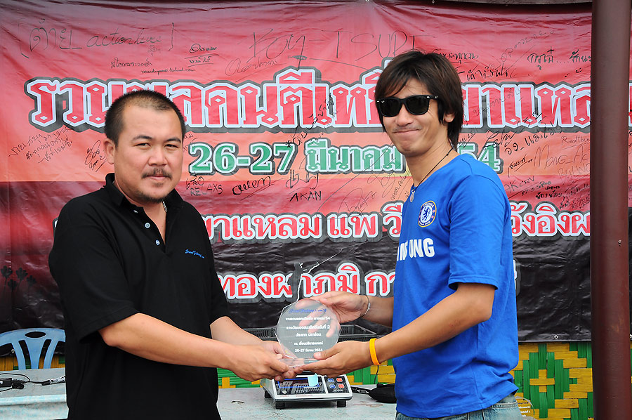  [b]ผู้ที่ได้รางวัลรองชนะเลิศอันดับ 2 ประเถทปลาช่อนคือ น้าครูเอ๋[/b]...........ยินดีด้วยครับ :blush: