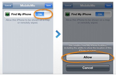 6. หากเครื่องตรวจสอบ verify ผ่านแล้ว ให้เราเปิดใช้งาน Find My iPhone/iPad และกด Allow

แค่นี้ เราก