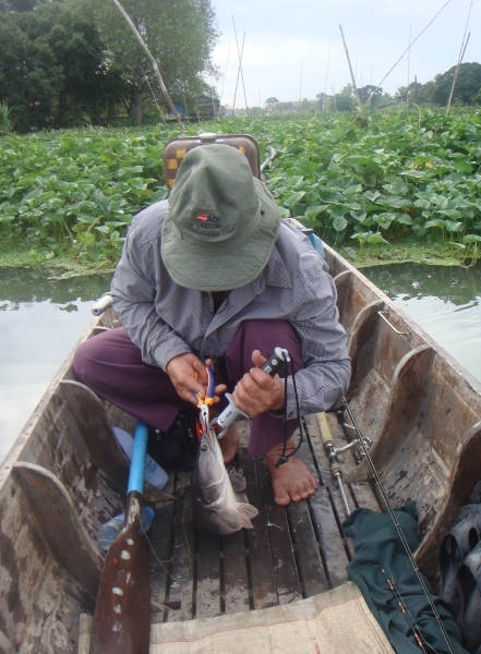 สุดท้ายไปค้นคีมเก่าๆมาได้ในกล่องเครื่องมือเรือ เอาตัวรอดไปได้ครับ