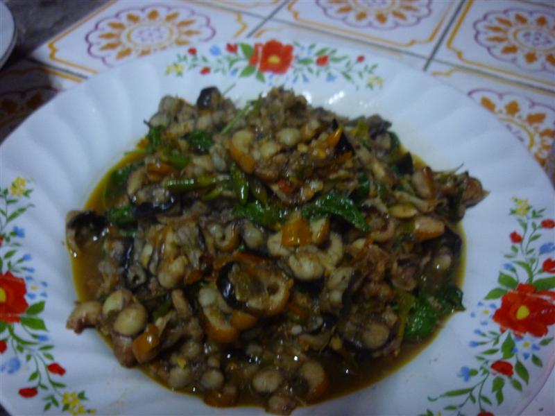 ปลาใหลผัดพริกกระเหรี่ยงสุดยอดครับ แต่เผ็ดมากมาย :umh:
