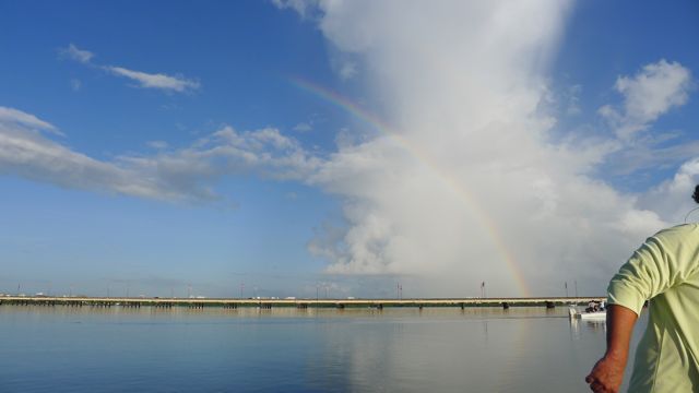 it rain and stop come the rainbow out