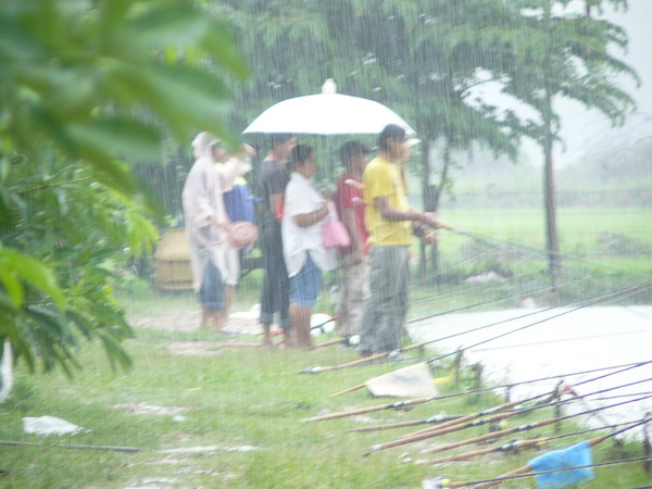 ก้อมีคนกางร่มตกปลาให้แบบนี้จะร้อนจะฝนก้อบ่กลัวอยู่แล้วนะครับป๋าแล้มครับ :love: :cheer: :cheer: